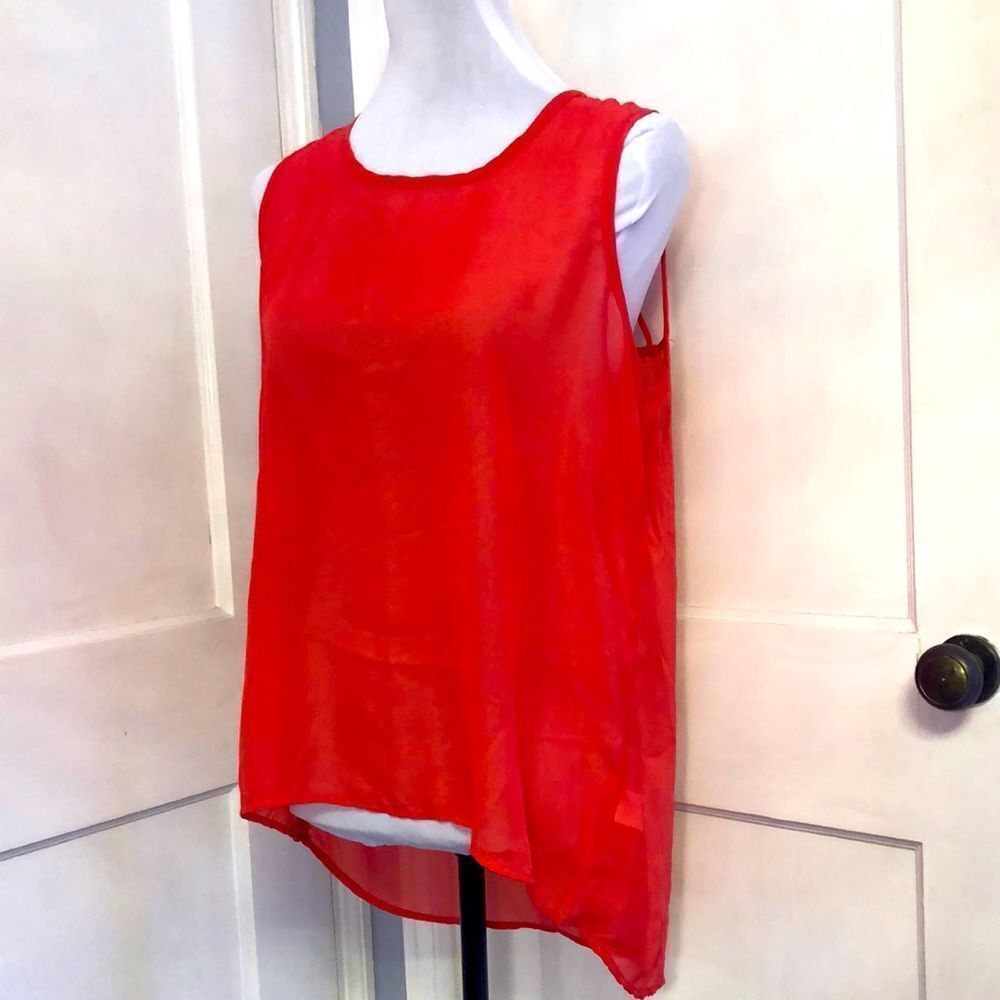 Love to Love LA Sheer open basket weave tank top Women’s Size XL